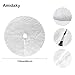Amidaky Christmas Tree Plush Skirt 48 inch Snow White Faux Fur Christmas Tree Skirt Ornaments Xmas Tree Skirts for Christmas Thanksgiving Holiday Decoration New Year Party Supply