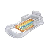 Fzd Sweet Chaise de Plage Gonflable en été Dossier de Chaise de Sport Aquatique hamac Simple Coussin d'air Chaise de lit Flottante Coussin de Chaise de lit-White