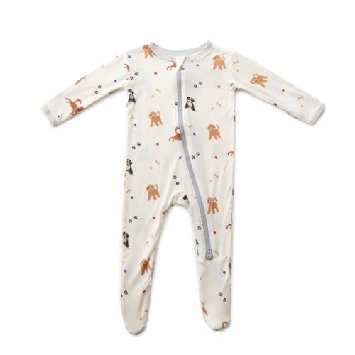 Image of Bamboo Little Soft Baby Footie Pajamas, Baby Clothes, Newborn Sleepers, 95% Viscose and 5% Spandex, 0-24 Months