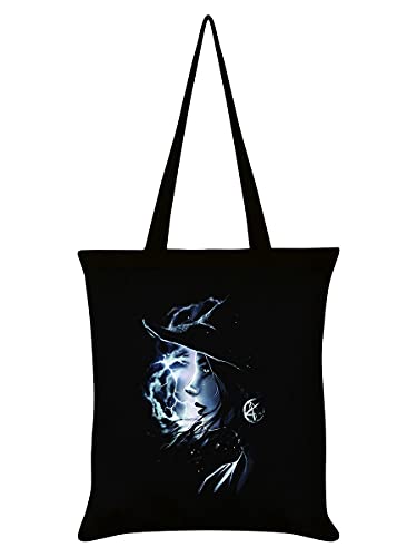 Grindstore Mystic Witch Tote Bag Black 32x44cm