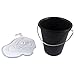 Creative Pencil Holder, Design Floating Bucket Pen Case Container Ideal Desk Accessory, Cute Pencil Holder for Desk,Black