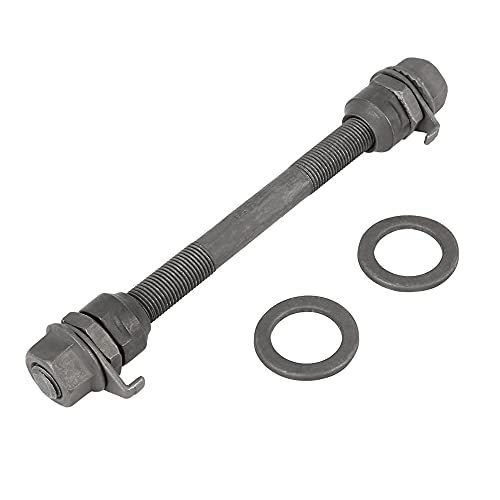X AUTOHAUX 1 Stück 9,5 mm Radnabenachse Vorderachse Vollwelle Schwarz für MTB Fahrrad