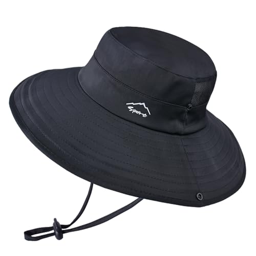 Image of Cooling Sun Hat for Men Women,Wide Brim Bucket Hat Foldable Boonie Hat for Fishing Hiking Garden Safari Beach