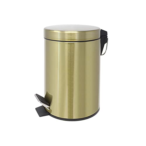 Deblanch Papelera, Acero Inoxidable, Oro Viejo, 3 l