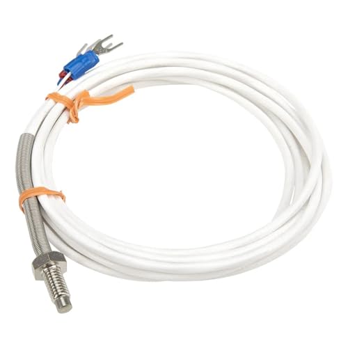 Sensor de temperatura tornillo RTD PT100 M6, sonda térmica con cable FEP de 2 metros