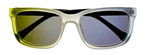Converse Mens Black Crystal Plastic Rectangle Sunglass, Flash Lens H0624
