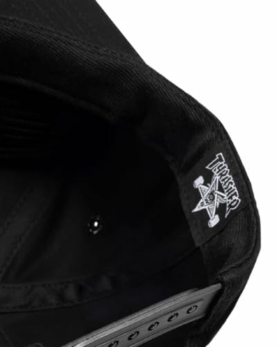 Image of Thrasher Skateboard Magazine Snapback Airbrush Skate Hat, Black, One Size