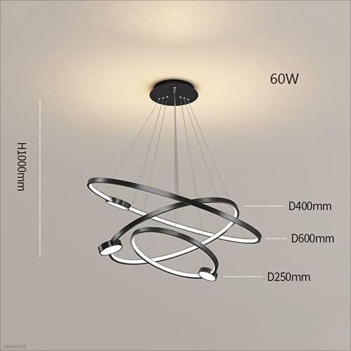 Lustre de forme ronde à LED moderne et suspension alu à intensité variable - 3