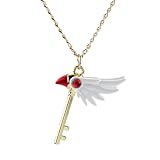 HIEMTASINZA New 2026 Anime さくら Card Captor Choker Necklaces Cardcaptor Clow Charm Pendant Kinomoto Sealing Wand Statement Necklace Jewelry Gift Fashion Trendy Accessories Creative