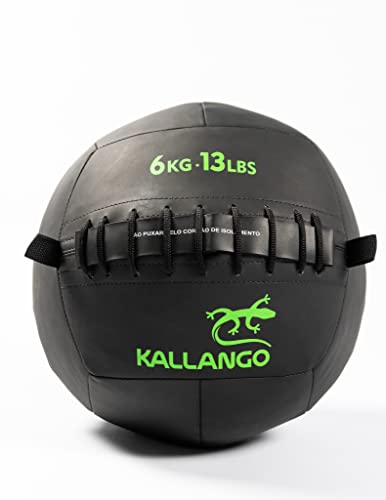 KALLANGO Wall Ball De 6Kg/13 Libras, Preto