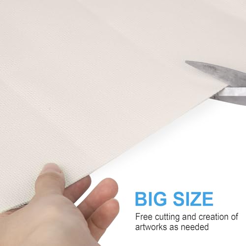 Image of Cross Stitch Fabric 14 Count Aida Cloth 28 x 19 Inch Large Size Classic Reserve Cross Stitch Supplies Embroidery Fabric for Home DIY Craft Decoration Handmade, Light Beige