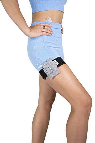 Pumpcases™ Heather Gray Insulin Pump Holder – Diabetic Insulin Pump Thigh Belt – Leg Belt Insulin Pump Case – Pumpcases™ are Compatible with 780G – Assembled in The USA (Large)