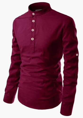 Image of Men's Cotton Blend Short Playful Mix Color Kurta - Pack 2