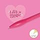 Legami - Kugelschreiber mit leuchtendem Herz, Writing is Magic, rosa Tinte, LED-Schreibstift für Kinder und Erwachsene, 0,7 mm Spitze, Heart-Thema
