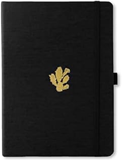 Dingbats* Notebooks - Pro Dotted Large Notebook, Black Bee, B5 - Hardcover -160gsm Ink-Proof Paper - Includes Pocket, Elastic Closure & Bookmark
