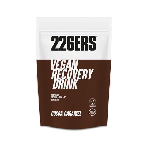 226ERS Vegan Recovery Drink | Veganes Erbsenprotein, Protein pulver mit Kreatin, Mittelkettiges Triglyceride (MCT) und L-Arginin | Regeneration ohne Gluten und Lactose, Kakao und Karamell - 1kg