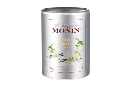 Monin Vanilla Frappe Mix 1.36kg Tub - Café con sabor en polvo para cafeterías