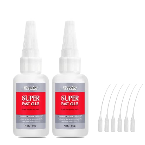 Superglue for Plastic 100g, Strong All Purpose Repair Glue, Instant Super Glue for Plastic, Glass, Ceramic, Pottery, Metal, Jewellery, Wood, DIY