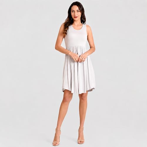 Image of Miss Lavish London Sleeveless Dresses for Women -Casual Summer Dresses with Pockets, Women's Fashion Midi Dress