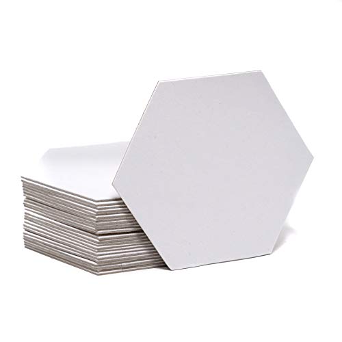 Set de 24 fichas hexagonales en cartón sin imprimir
