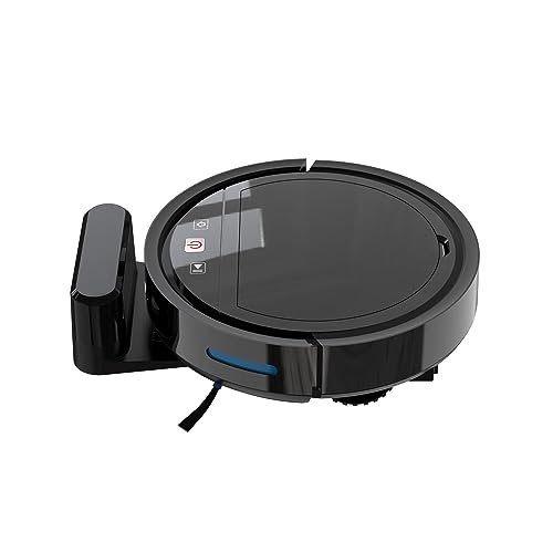 Aspirador Robot 2500PA Control Remoto Inteligente Inalámbrico AutoRecarga Aparato de Limpieza de Barrido de Piso Aspirador Compatible con el hogar (Color : A6-Black, Size : EU)