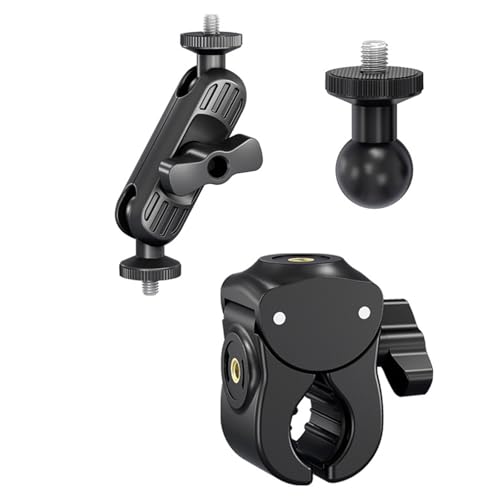 Universally Mounting Ball Head Clamp for 360Degree Rotation Installation on Motorcycles Bicycles and Desk Applications Bike Hold