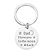 Produktbild Voiakiu Papa Schlüsselanhänger Geschenke - Vatertag Muttertagsgeschenk | I Love You to The Moon & Back Schlüsselanhänger Geschenk für Papa