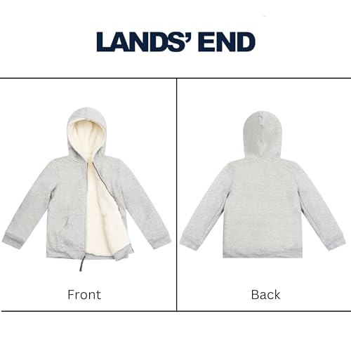 Image of Lands' End Kids Ultra Soft Sherpa Full Zip Hoodie Sweatshirt (XS-L)