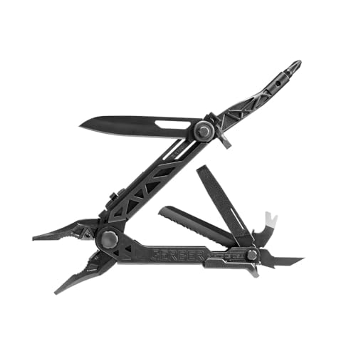 Gerber Gear Center-Drive Multitool - Includes 3.25" Plain Edge Knife, Needle Nose Pliers, Center-Axis Bit Driver, Wire Cutter, Pry Bar, Nail Puller - Comes with Bit Set & Sheath - Made in USA - Black - Image 2