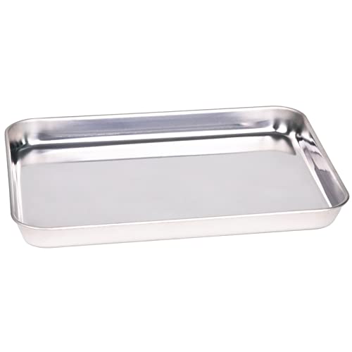 Hoja para hornear, bandeja de horno de acero inoxidable para galletas, bandeja para horno (tamaño rectangular, no se pega y es menos grueso, resistente y fácil de limpiar y apto para lavavajillas) Cover