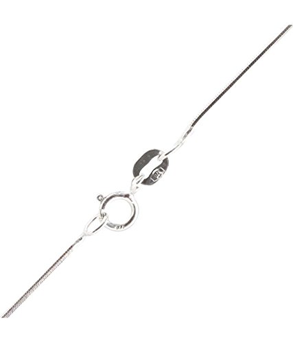Image of Delicate Square Snake Design Silver Chain in 92.5 Sterling Silver for Girls and Women (20)