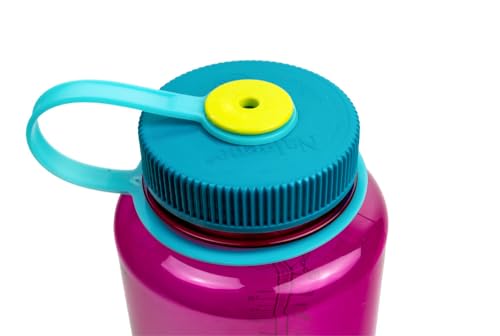 Image of Nalgene Wide Mouth Water Bottle | BPA-Free, Durable & Leak Proof, Lightweight Bottle for Hiking & Gym, Work & Travel, Eggplant, 32 Ounces (Pack of 6)