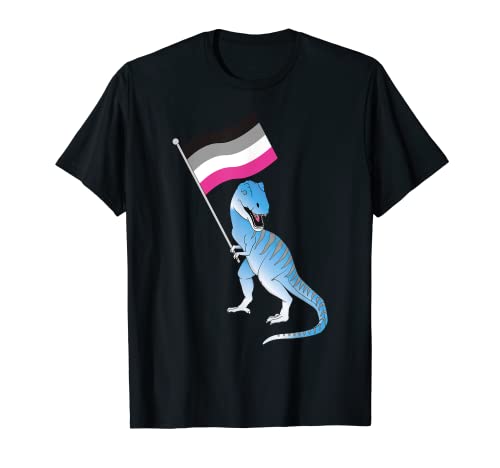 Ginefilia Bandera Dinosaurio Orgullo LGBTQIA Nonbinary Androphilia Camiseta