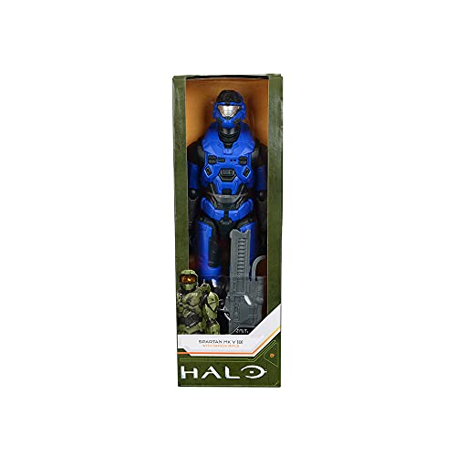 Niños, Toy Soldado Spartan MarK V color azul con rifle de asalto de Halo Infinite
