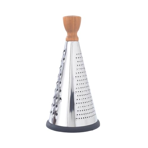Generic Rallador de queso, rallador vertical de lados, rallador de acero inoxidable para cocina, cortador multifunción de cocina doméstica, rallador en forma de cono