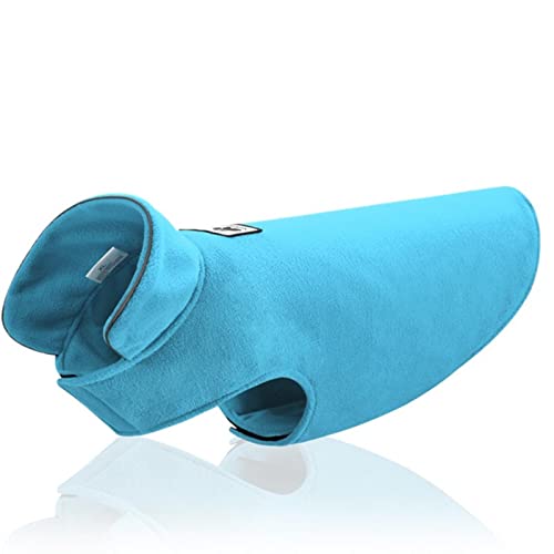 Manteau chien réfléchissant contre le froid molleton bleu S