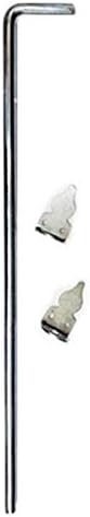 Cane Bolts 5/8 inches x 24 inches with Brackets Gates, Designed for Vertical or Horizontal Applications in Zinc Plated