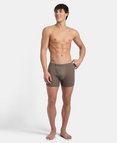 Image of Jockey 8008 Men Super Combed Cotton Rib Solid Boxer Brief with Ultrasoft and Durable Waistband (Pack of 2)