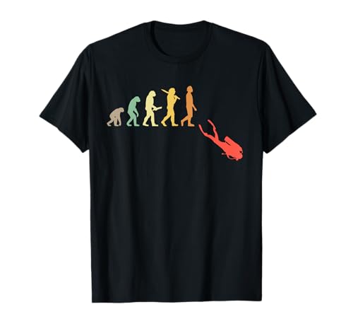 Retro Diving Evolution Gift For Scuba Divers T-Shirt
