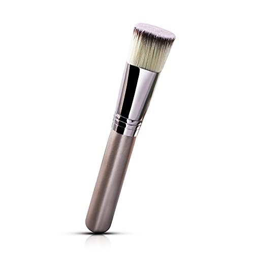 NMKL38 Kabuki Foundation Makeup Brush Flat Top Makeup Brush For Blending Liquid Cream or Flawless Powder Cosmetics Buffing Stippling Concealer and Face Brush