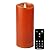 Softflame Christmas Decor Flameless LED Candles with Remote Control, 3"x 7"Battery Operated Pillar Real Wax with Timer for Christmas Decorations, Pumpkin Orange Candle