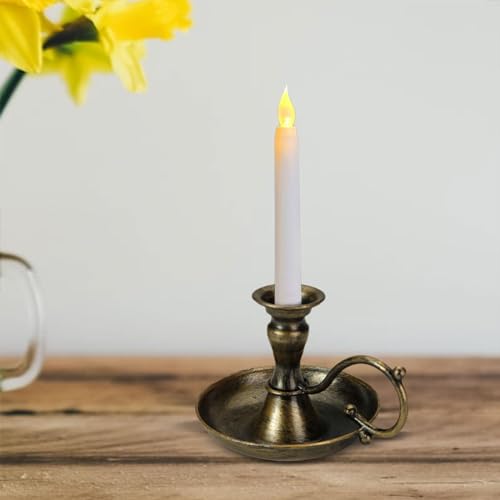 Ieudns 53110162106598435 Vintage Taper Candle Stick Holder, Iron Candlestick, Table Candlelight Stand Candle Stand For Centerpiece Decoration Display, Copper thumb #4