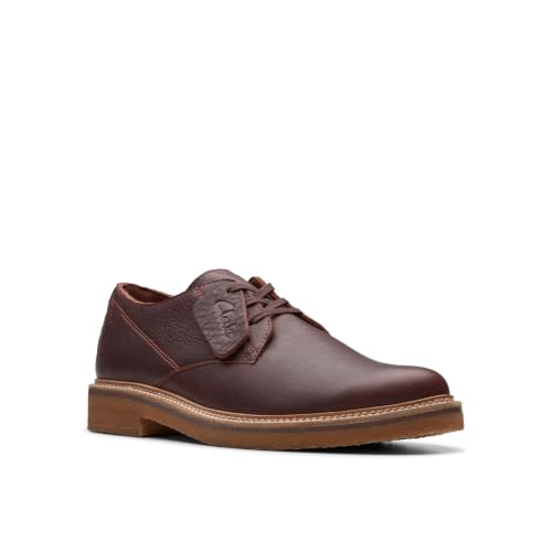 Image of Clarks Men's Clarkdale Derby Oxford, British Tan Leather, 8.5