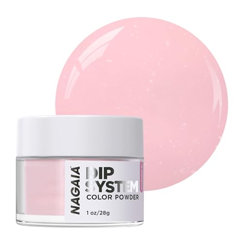 Fairy Floss,Light Pink Shimmer,Premium NAGAIA Fine Shimmer Dip Powder,Chip Resistant Dip Powder with VitaminE,Calcium,No Clumps,No Bumps, For Salon,Home,No UV Curing Needed,Last 4 Weeks