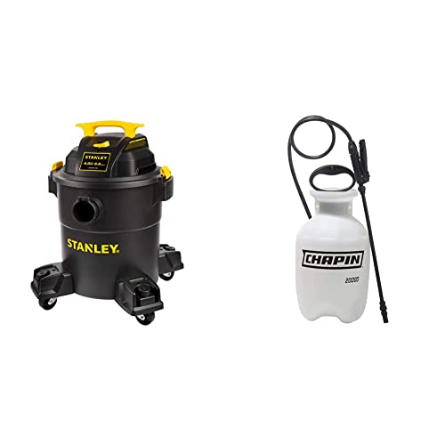 Stanley - SL18116P Wet/Dry Vacuum, 6 Gallon, 4 Horsepower Black & Chapin 20000 Garden Sprayer 1 Gallon Lawn