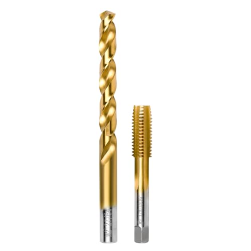Image of 1 /2 inch-13 UNC Tap and 27 /64 inch Drill Bit Kit, M2 HSS Drill and Tap Set, Combination of Drill and Tap Kit for Metal