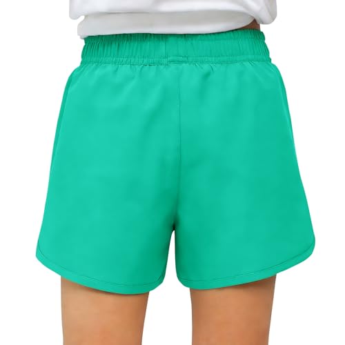 Image of MEILONGER Girls Swim Shorts 2 in 1 Bathing Suits Kids Quick Dry Boardshort Bottoms Swimming Swimwear with Compression Liner