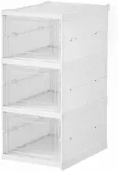 Caixa Transparente Para Sapatos | EmpilháVel Com Tampa Selada(Transparente (35 * 26 cm) 3 an)