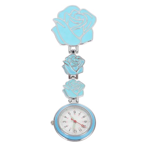 MUCKLILY Fashionable Rose Nurse Fob Watch Stylish Clip Pocket Watch for Medical Professionals for Nursing Students and Doctors Durable Design