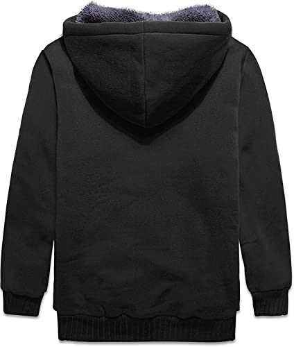 Image of GEEK LIGHTING Boys Sherpa Lined Hoodie Kids Fleece Sweatshirt Full Zip Hooded Jacket